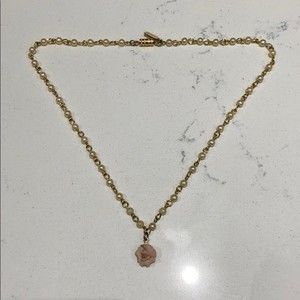 Rose and pearl necklace 16"